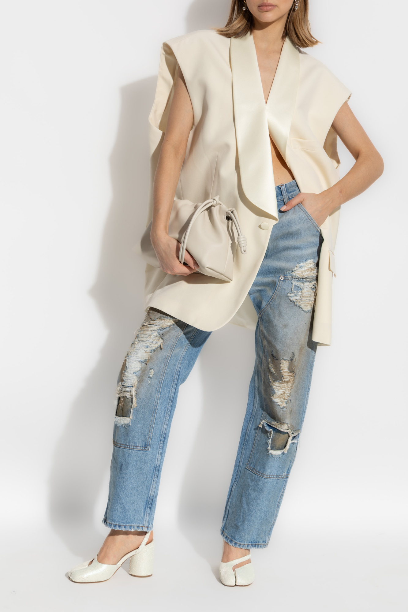 Blue Jeans with vintage effect MM6 Maison Margiela - Vitkac